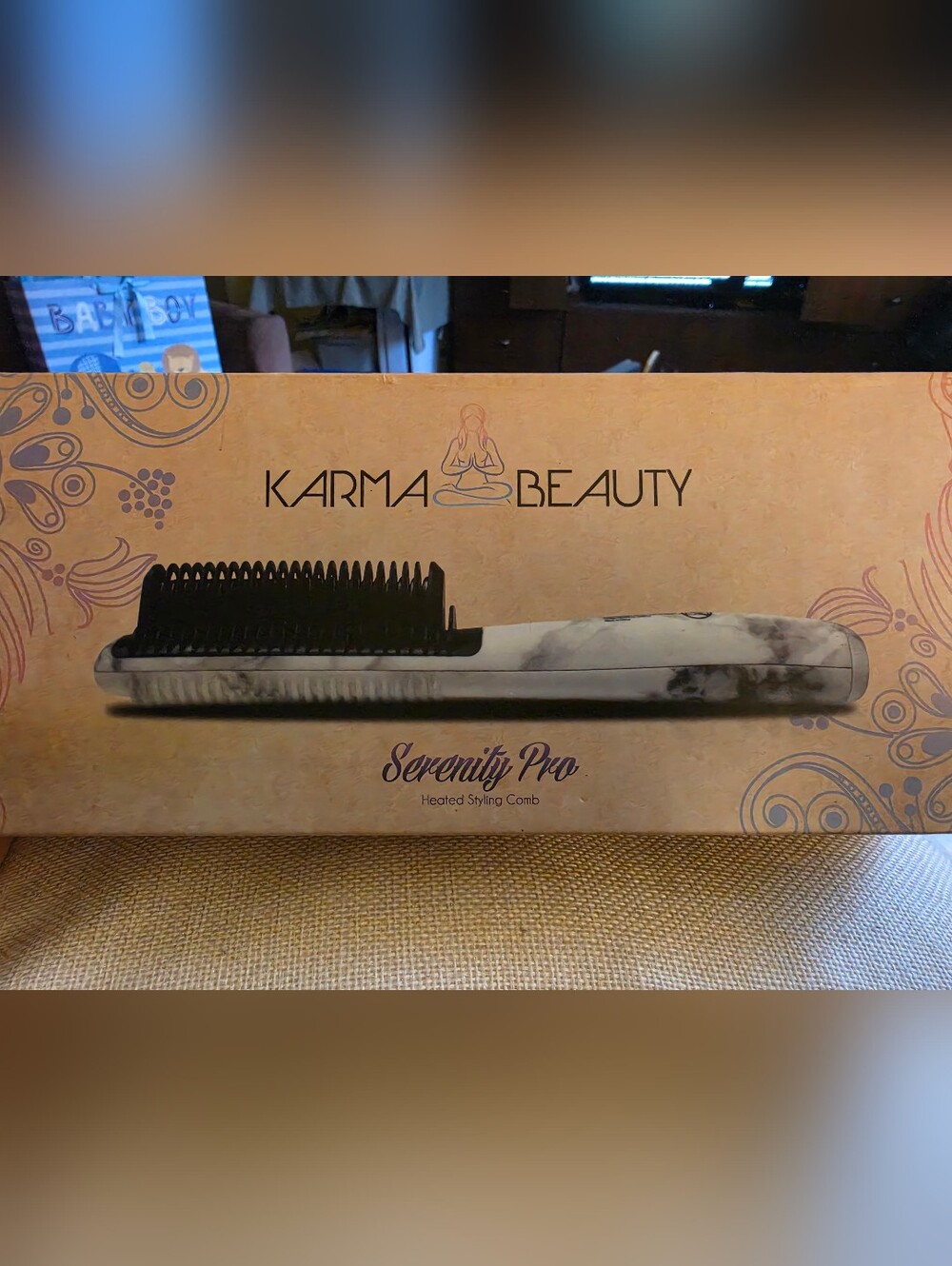 Karma Beauty Serenity Pro Heated Styling Comb - Marble Gray